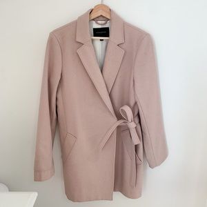 Banana Republic Melton tie wool coat